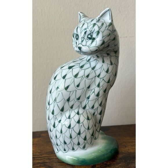vintage andrea by sadek fish net kitty cat figurine / New - Picture 2 of 8